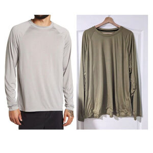 Z by Zella | Core Long Sleeve Performance T-Shirt in Olive Green
